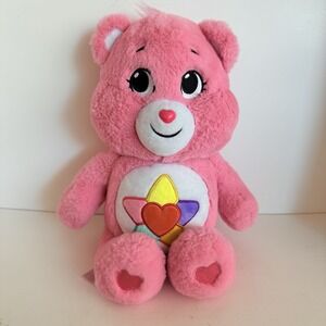 Care Bears Wish Bear Pink Plush Heart Paw 13 Inch Soft Toy Basic Fun